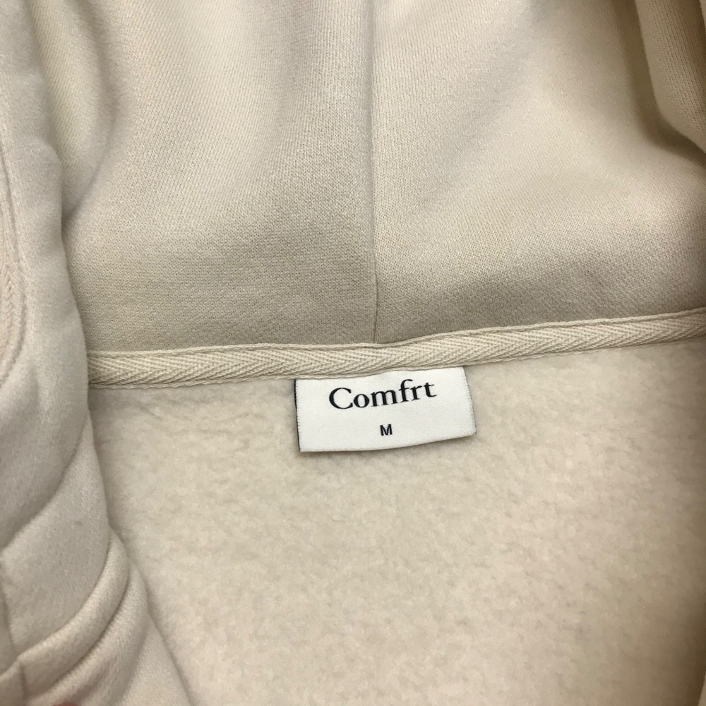 Comfrt Airplane Mode Hoodie Womens Size M Beige Travel Full Zip Bone Cream Cozy - Picture 3 of 15